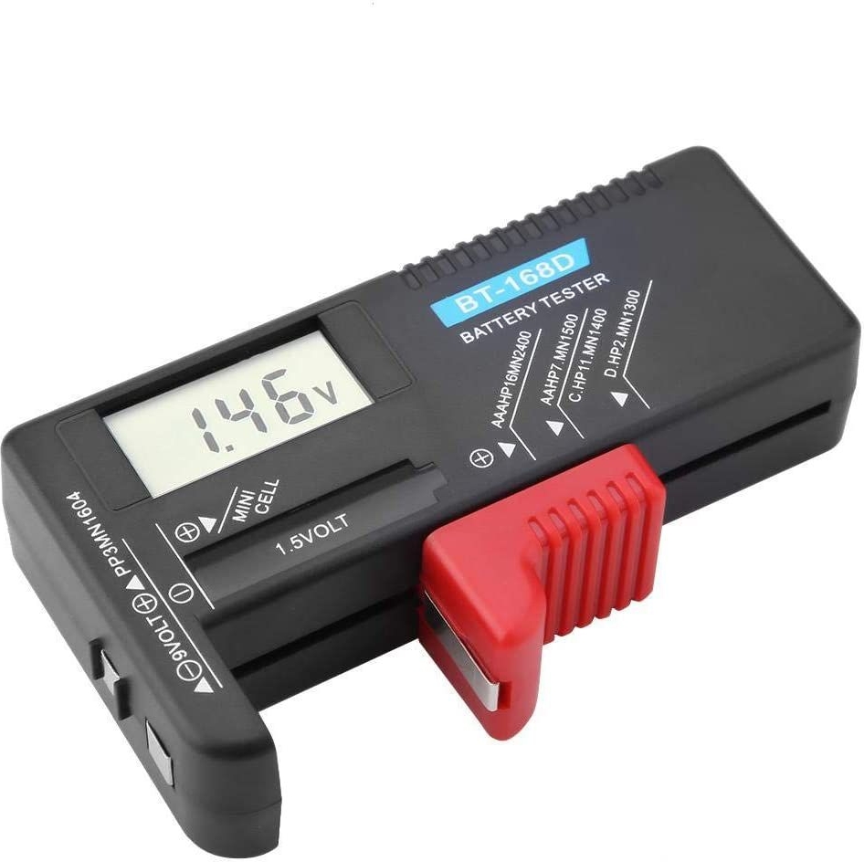 uitlaat middag Fotoelektrisch ᐅ • Digitale batterij tester voor AA, AAA, C, D, PP3, 9V, 1.5V | Eenvoudig  bij KnoopcelGigant.nl
