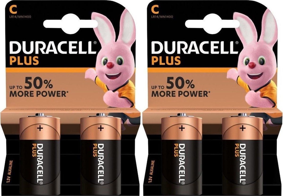 Vast en zeker Begin Belofte ᐅ • Duracell Plus Power Duralock Alkaline C/LR14 multipack 1,5V (2 x  blister 2) | Eenvoudig bij KnoopcelGigant.nl