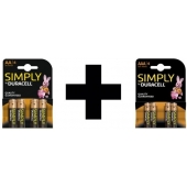 Duracell Simply Alkaline AA & AAA - blister 4