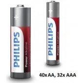 Philips alkaline batterijen - 76-pack - 40 AA + 36 AAA