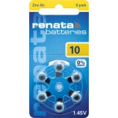 Renata ZA 10 hoortoestel batterij Zinc Air 6 stuks