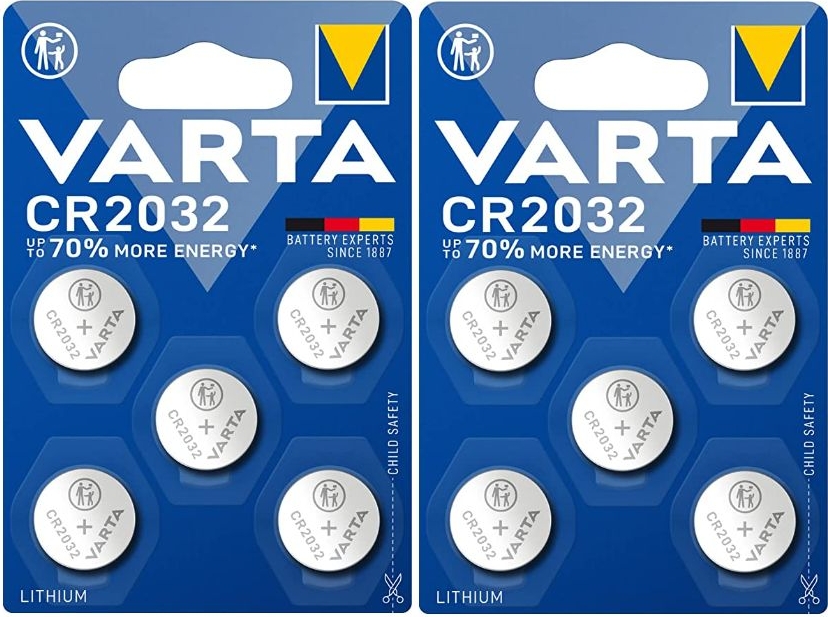 hospita Terzijde gewicht ᐅ • Varta Lithium CR2032 multipack 3V (2 x blister 5) | Eenvoudig bij  KnoopcelGigant.nl